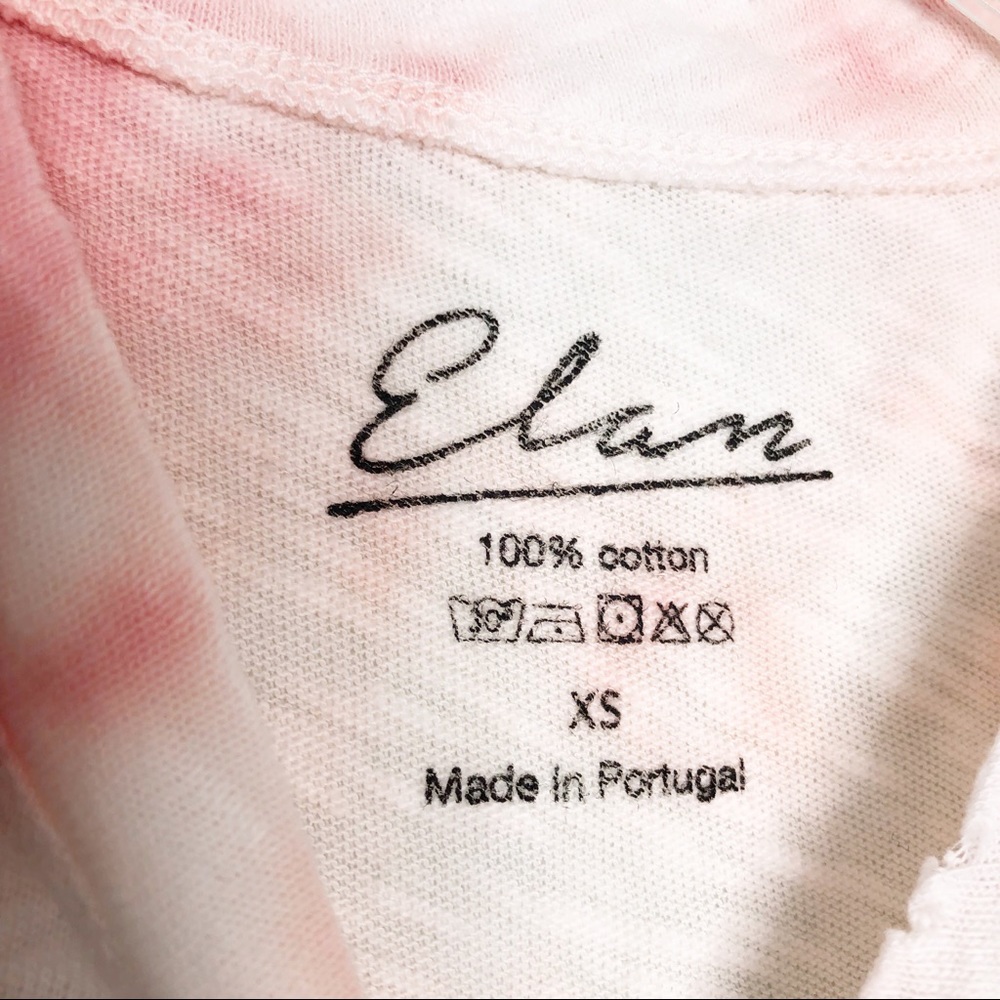 Elan Tie Dye Baby Tee Distressed Short Sleeve Raw Hem T-shirt XS Booomingdales - Picture 6 of 9